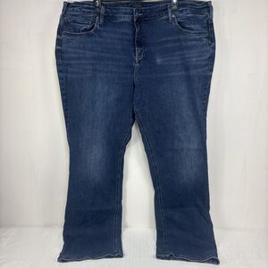 Silver Jeans Women's Plus Size 22 Blue Elyse Slim Boot Denim Jean‎ Pants
